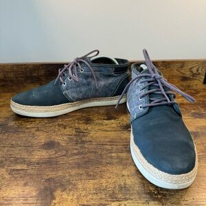 UGG Australia Cantrell Night Nubuck and Canvas Chukka Boots With Vibram Sole 9.5